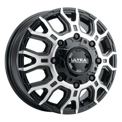 Ultra 022-7681FU 17X6.5  +129 121.7 Gloss Black w/Diamond Cut Face